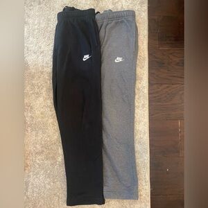 Nike Men’s Sweatpants - Black and Gray Bundle, Size L